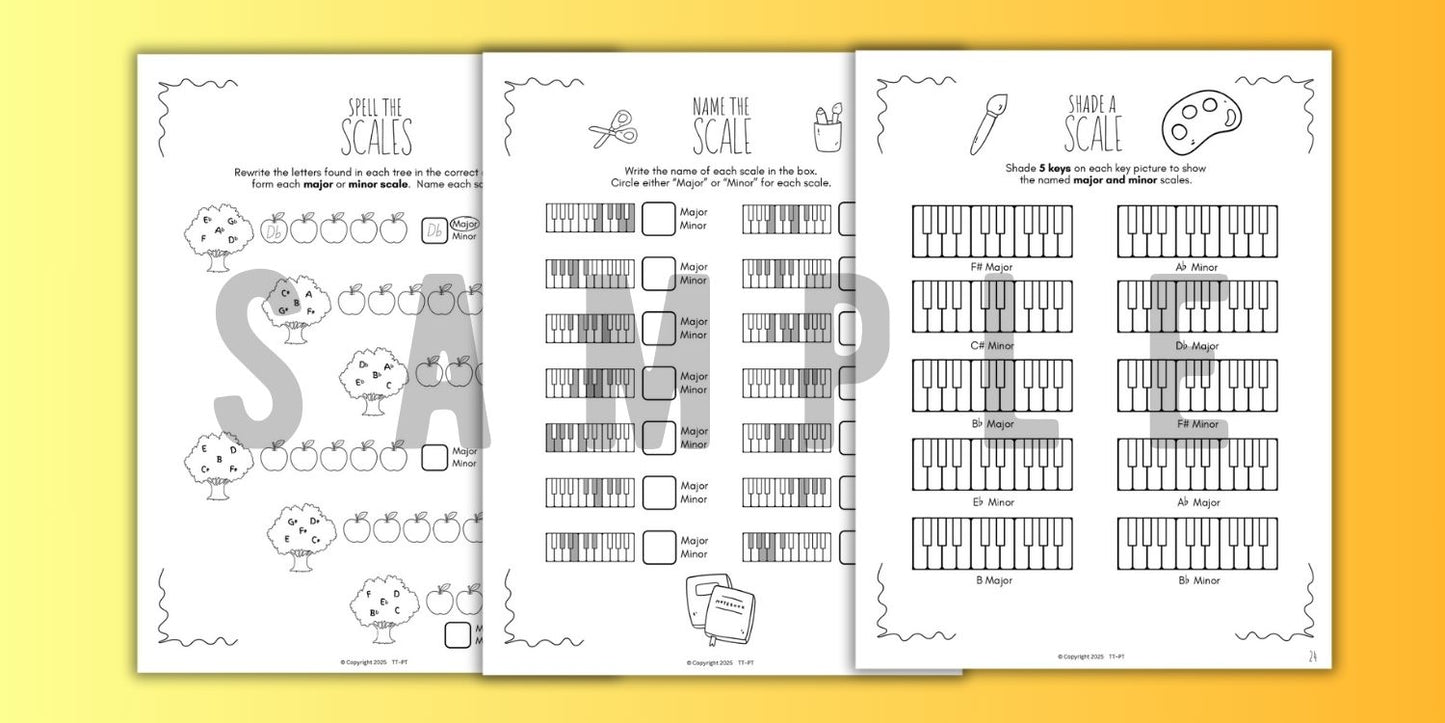 Back to School SCALES Worksheets