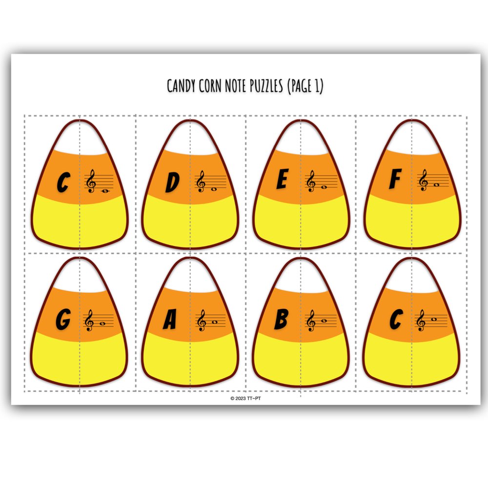 Candy Corn Note Puzzles
