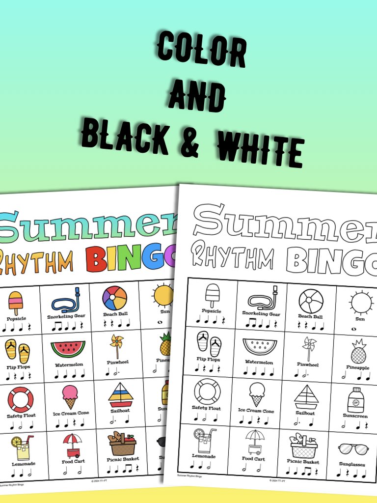 Summer Rhythm Bingo