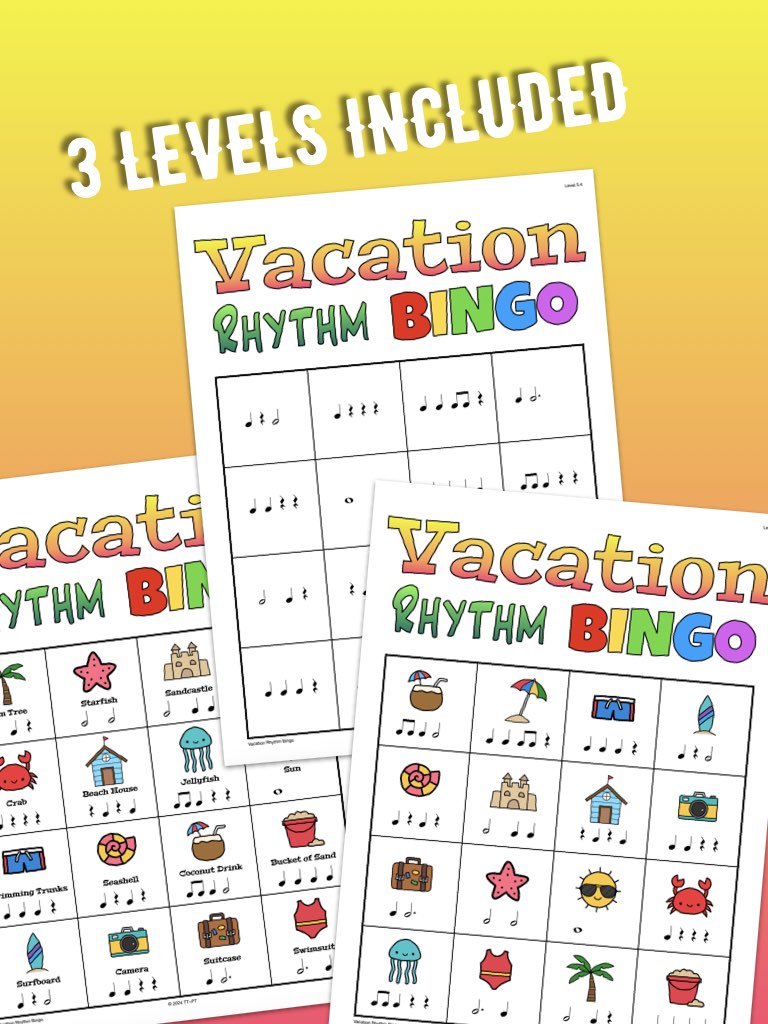 Vacation Rhythm Bingo