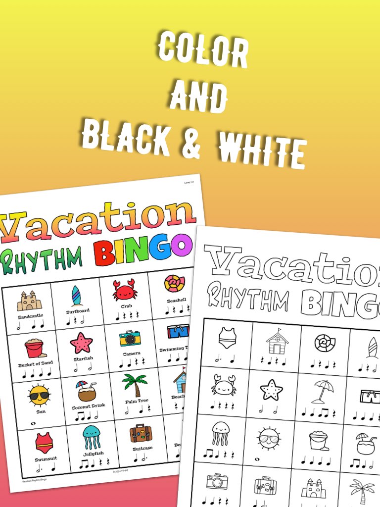 Vacation Rhythm Bingo