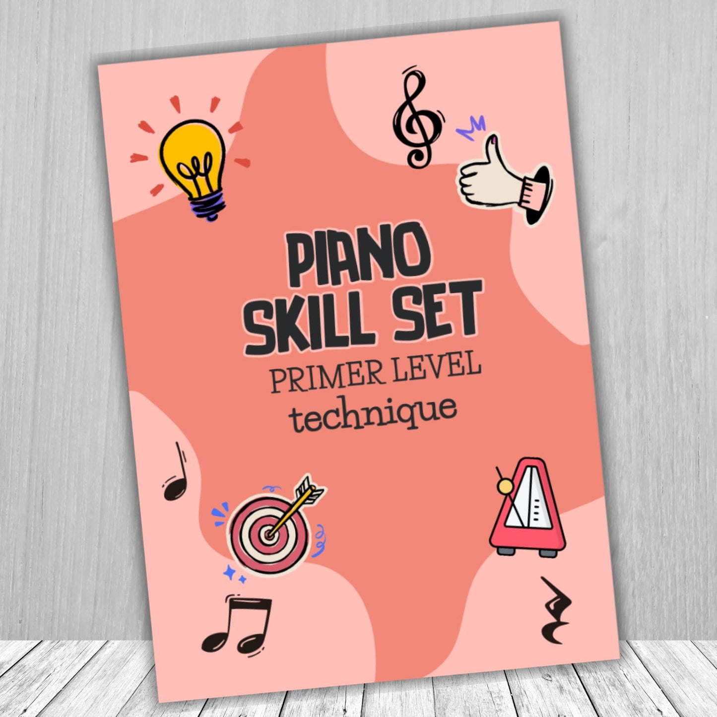 Piano Skill Set Primer Level Technique Book for Beginners