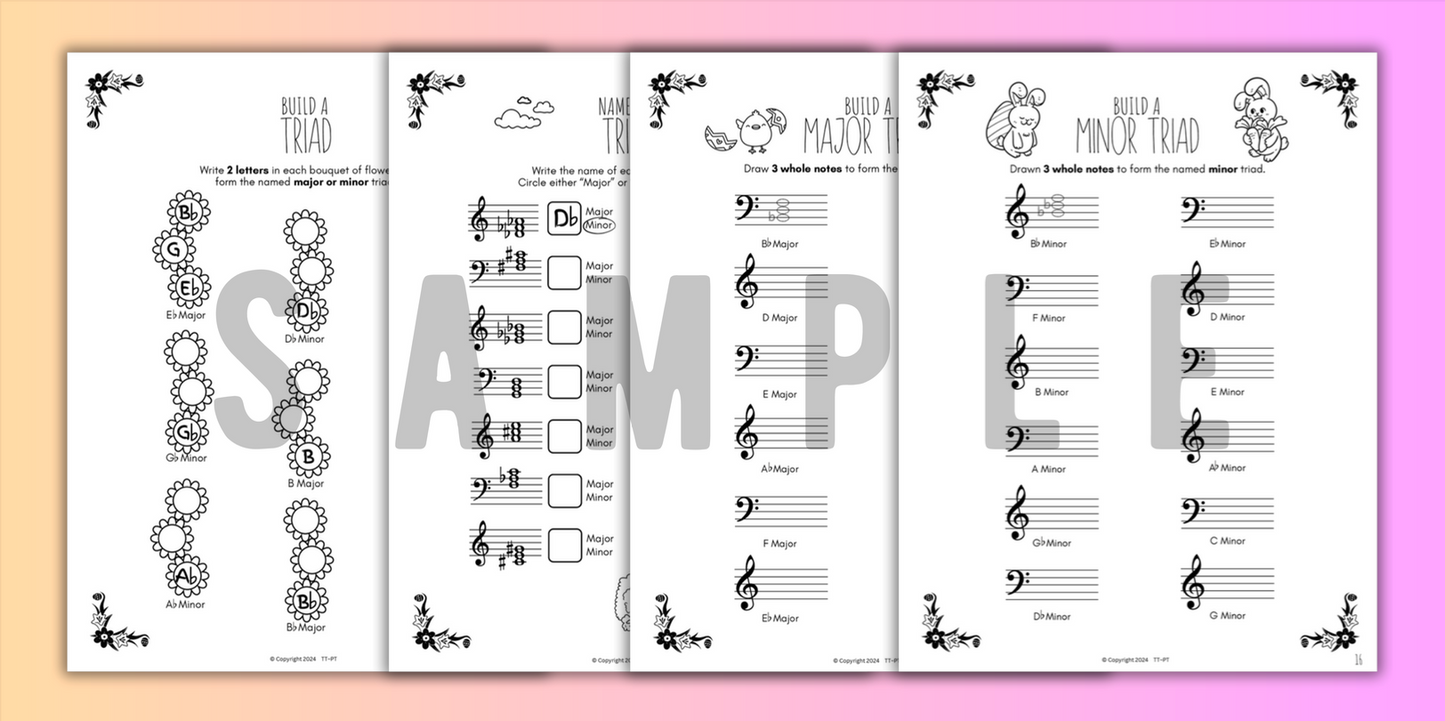 Spring TRIADS Music Worksheets