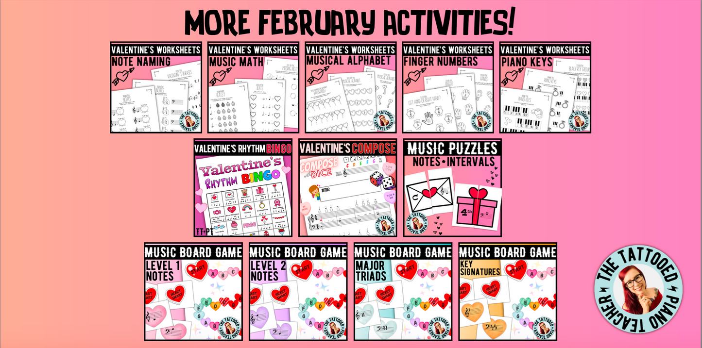 Valentine's Day Color By Note