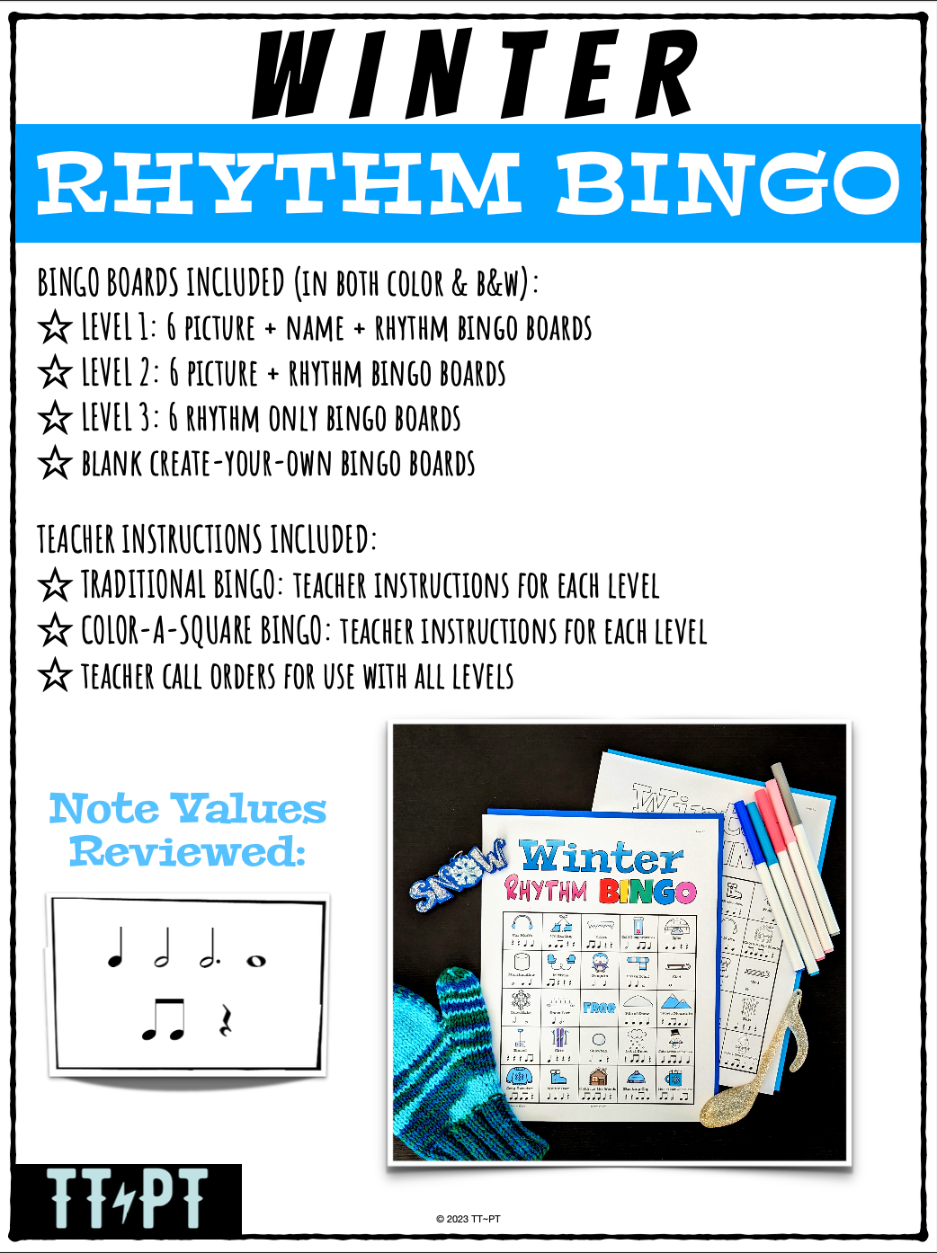 Winter Rhythm Bingo