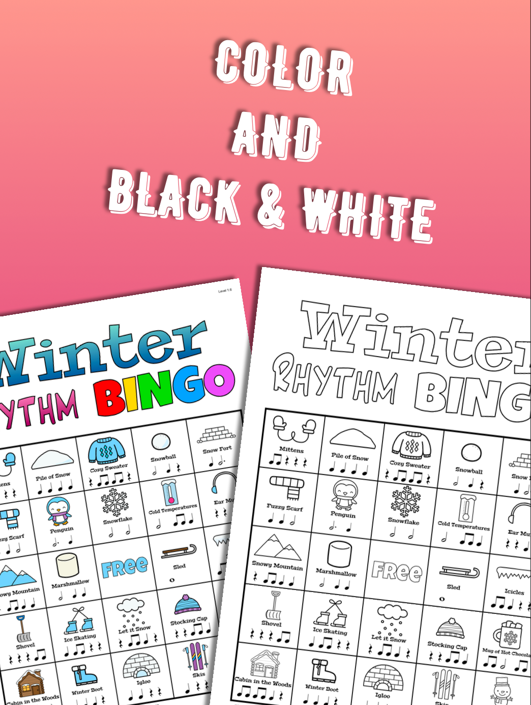 Winter Rhythm Bingo