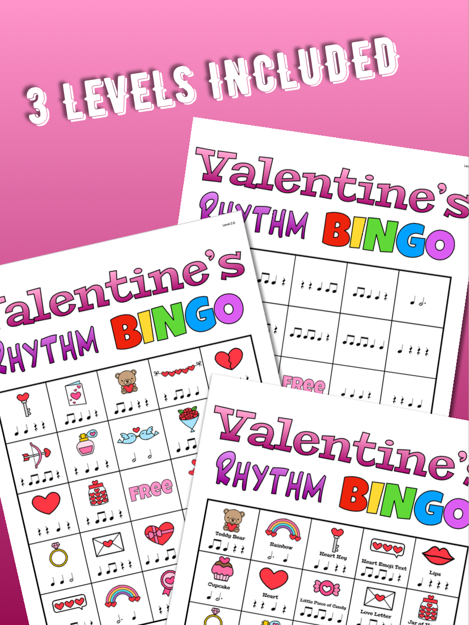 Valentine's Day Rhythm Bingo