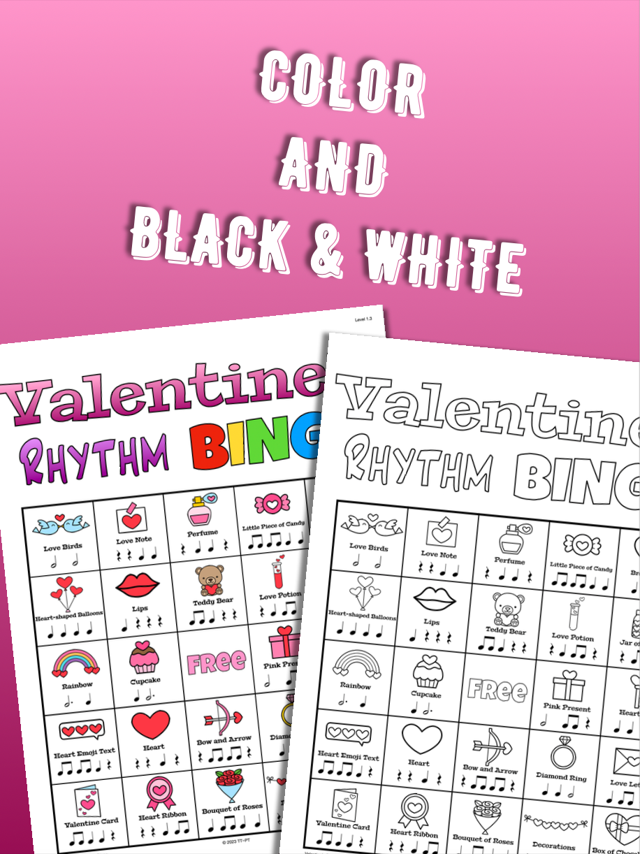 Valentine's Day Rhythm Bingo