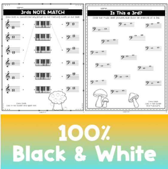 3rds Interval Worksheets