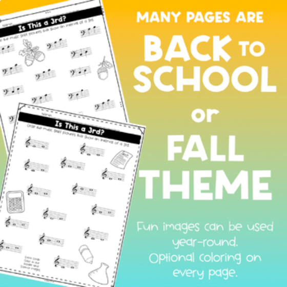 3rds Interval Worksheets