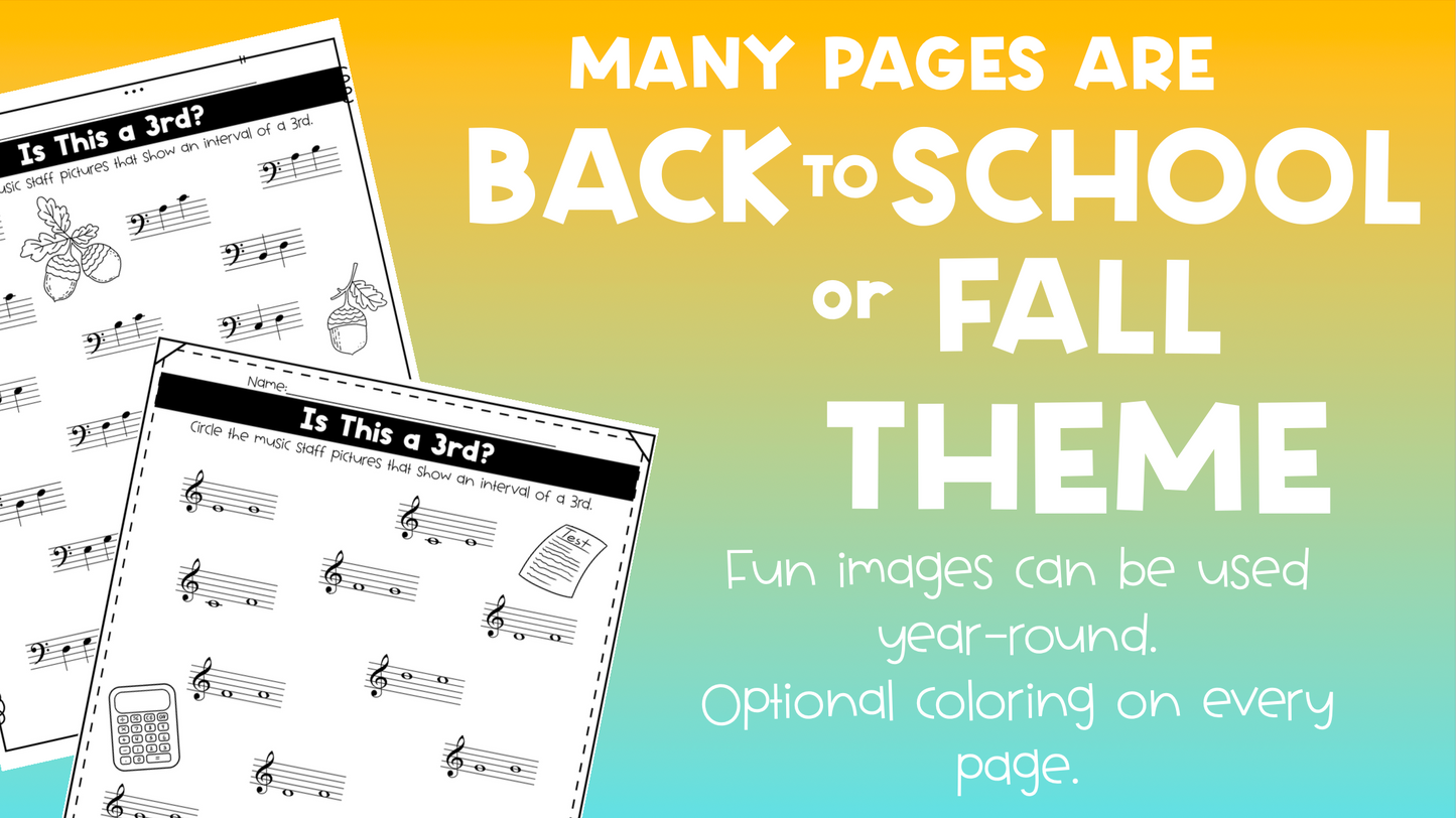3rds Interval Worksheets