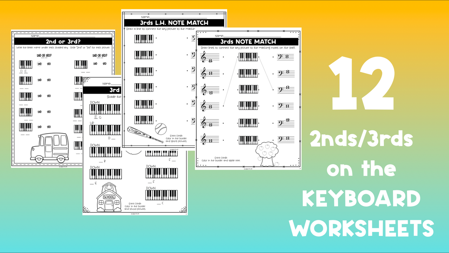 3rds Interval Worksheets