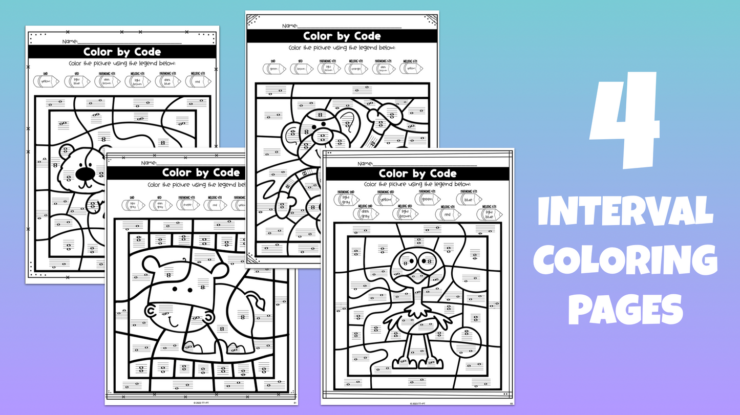 4ths & 5ths Interval Worksheets