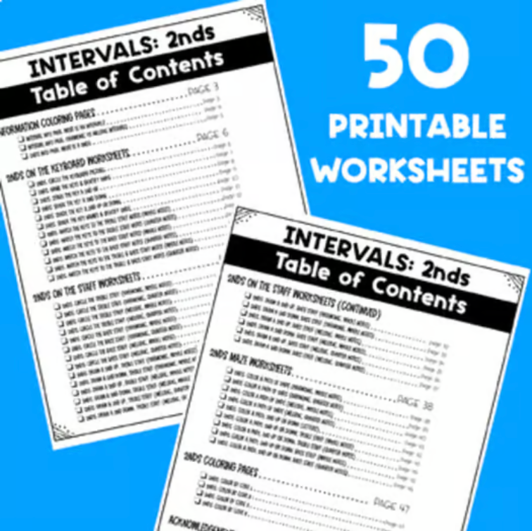 2nds Interval Worksheets
