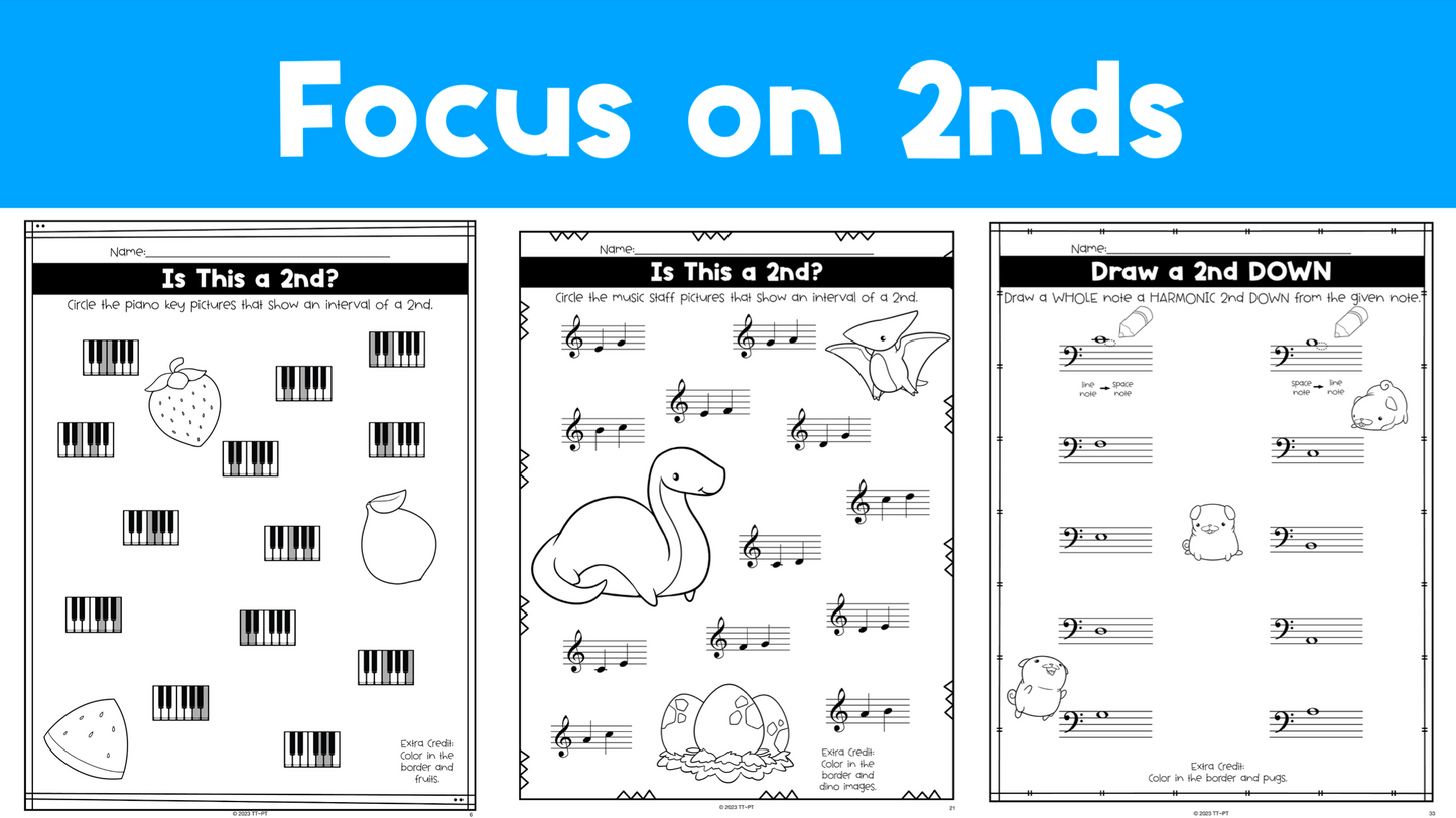 2nds Interval Worksheets
