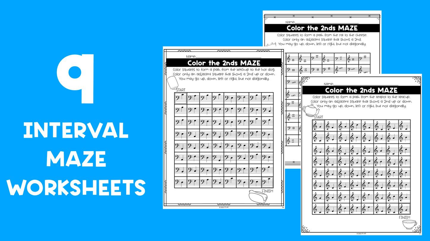 2nds Interval Worksheets
