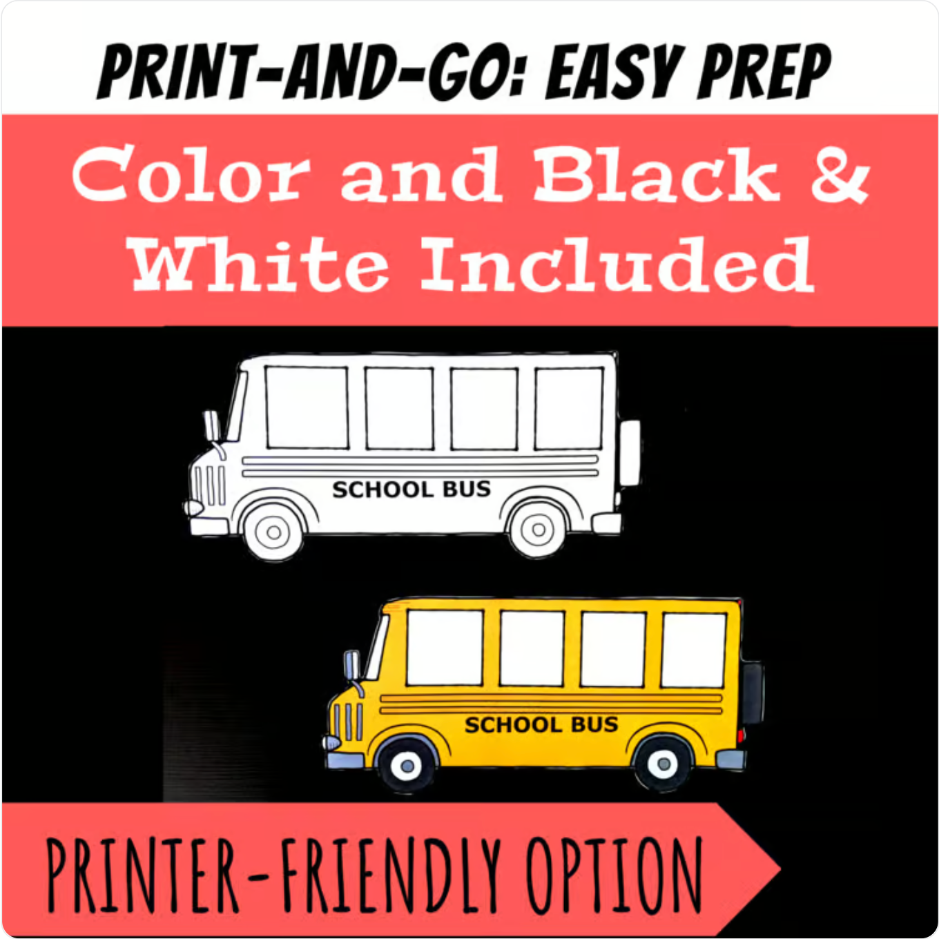Back to School Bus Matching 1: Keys & Notes