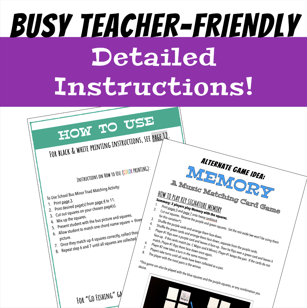 Back to School Bus Matching 6: Key Signatures