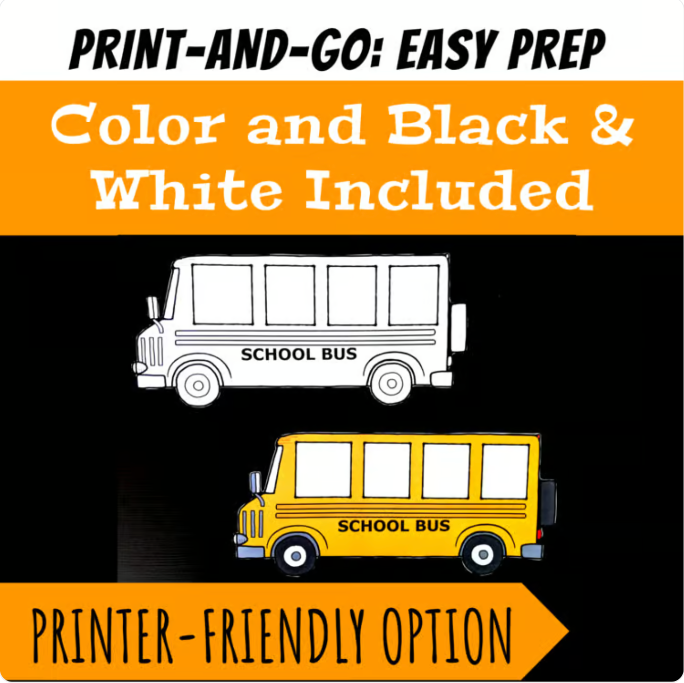 Back to School Bus Matching Bundle