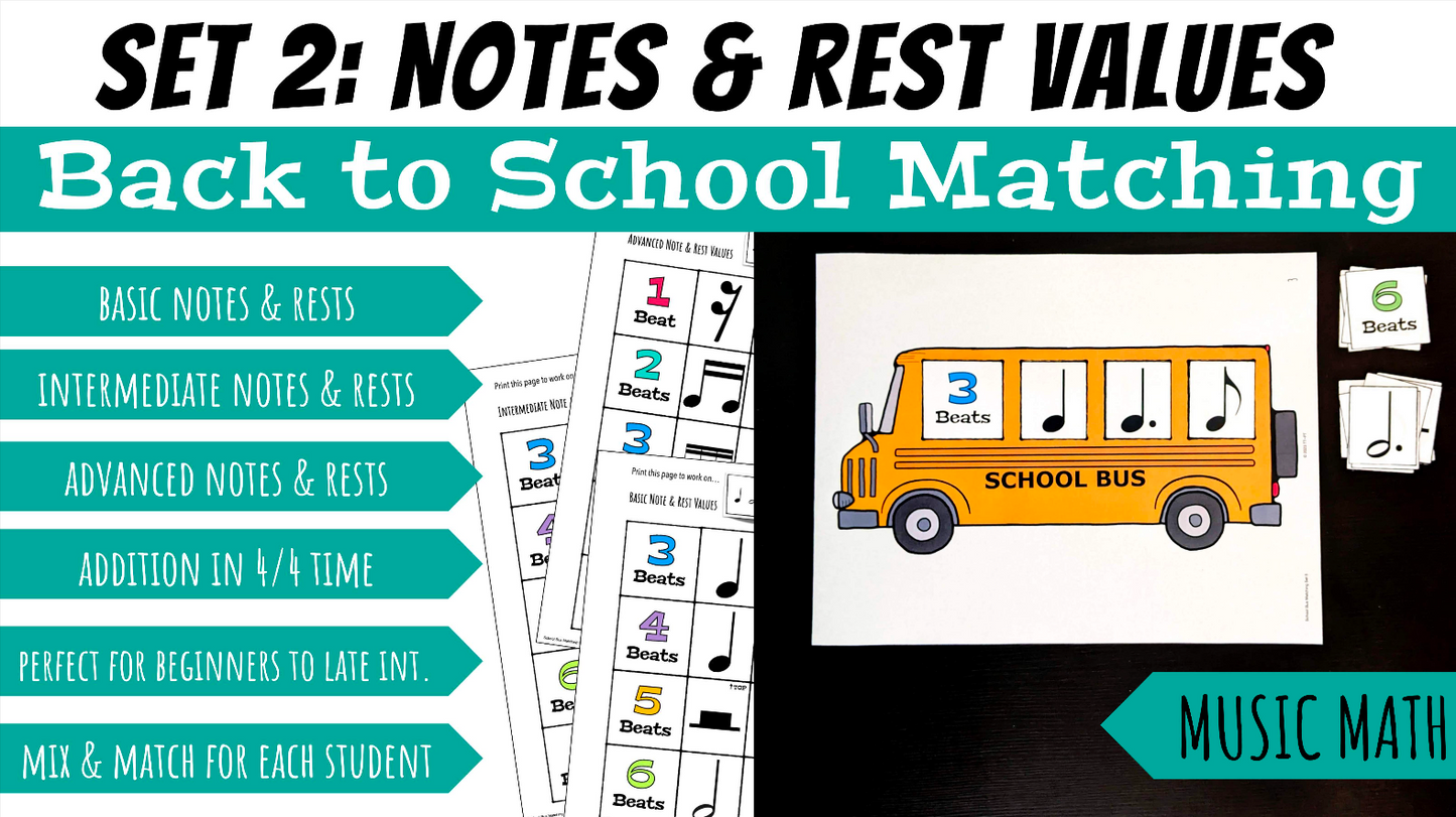 Back to School Bus Matching Bundle