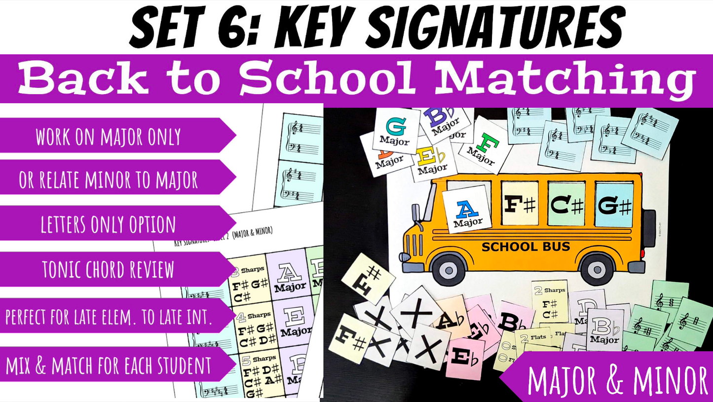 Back to School Bus Matching Bundle