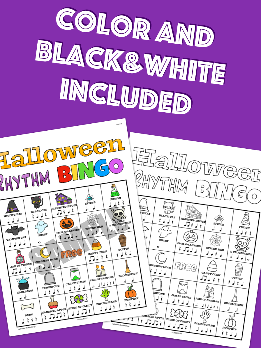 Halloween Rhythm Bingo
