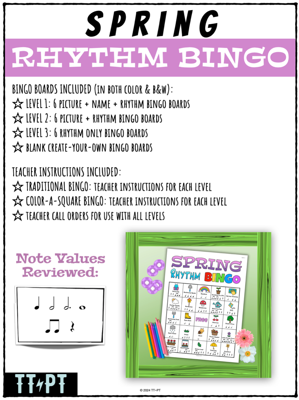 Spring Rhythm Bingo