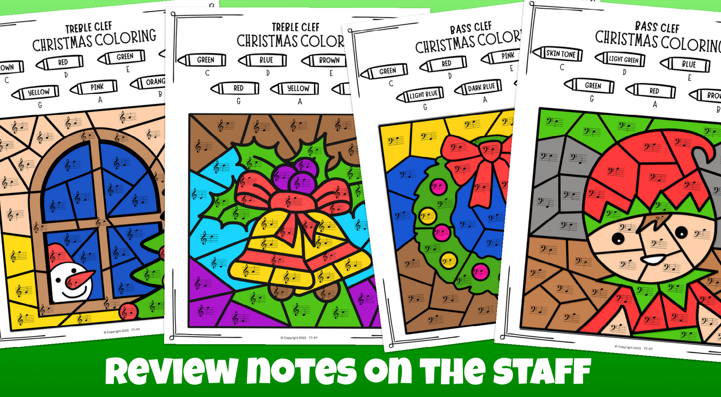 Christmas Music Coloring Pages