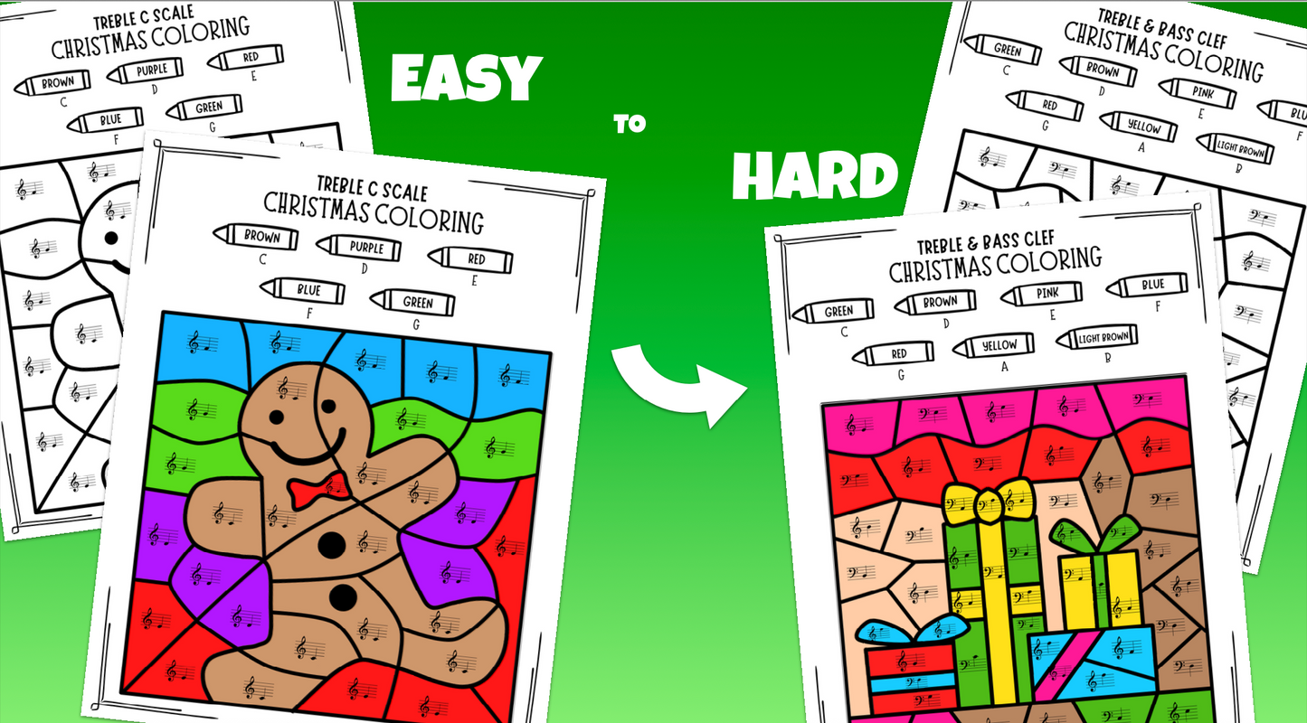 Christmas Music Coloring Pages