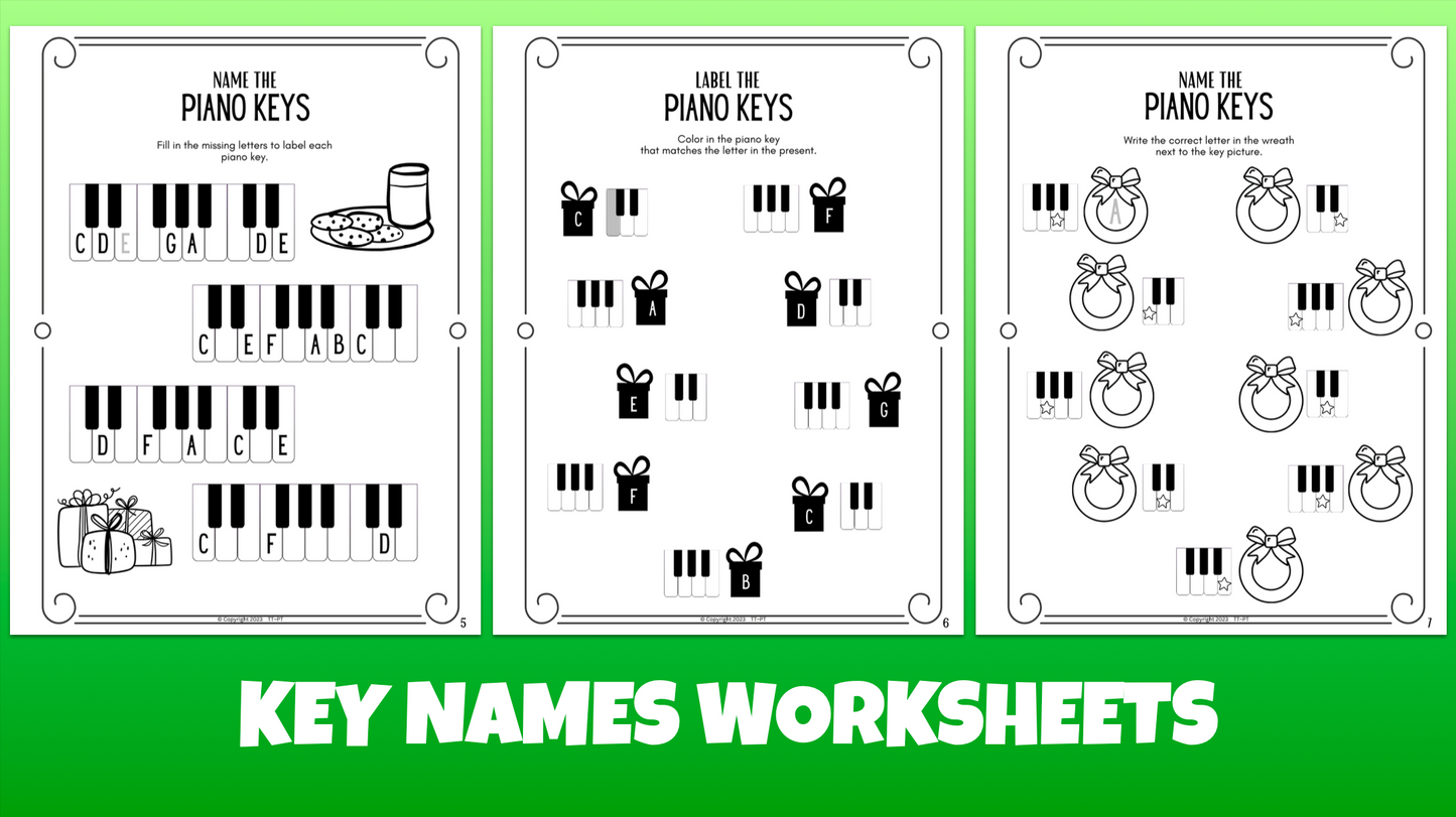 Christmas Music Theory Worksheets