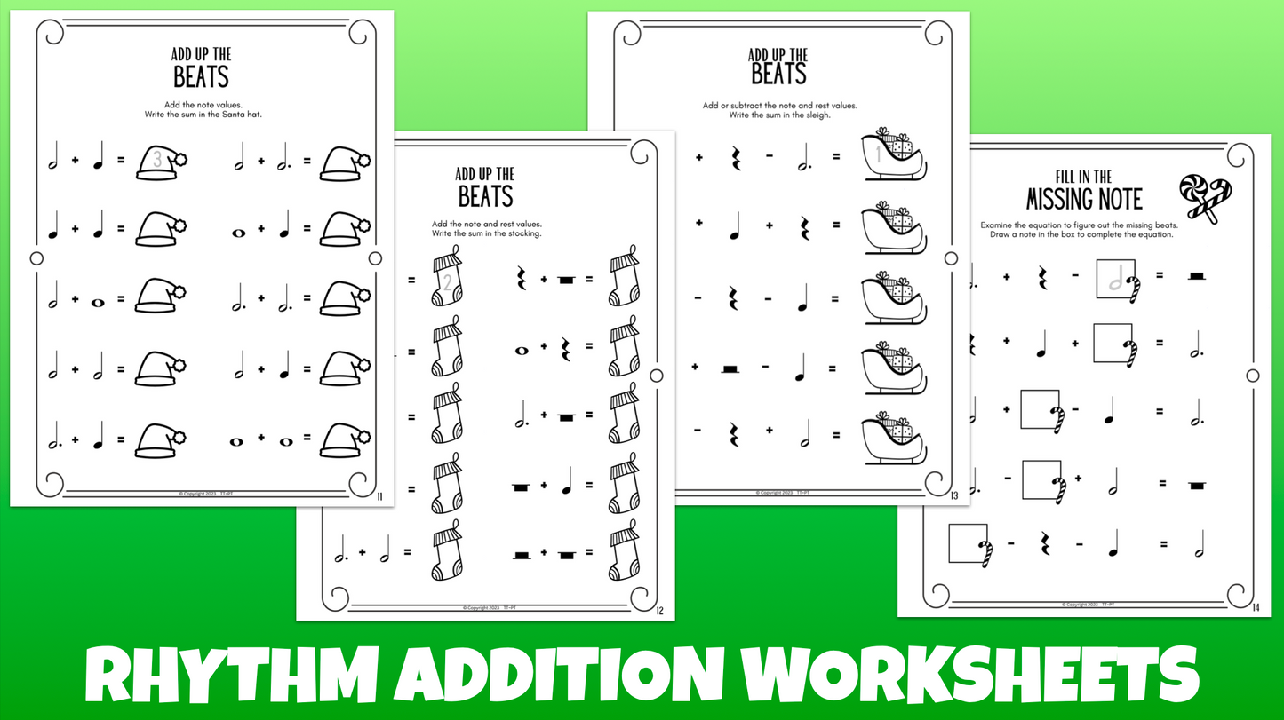 Christmas Music Theory Worksheets