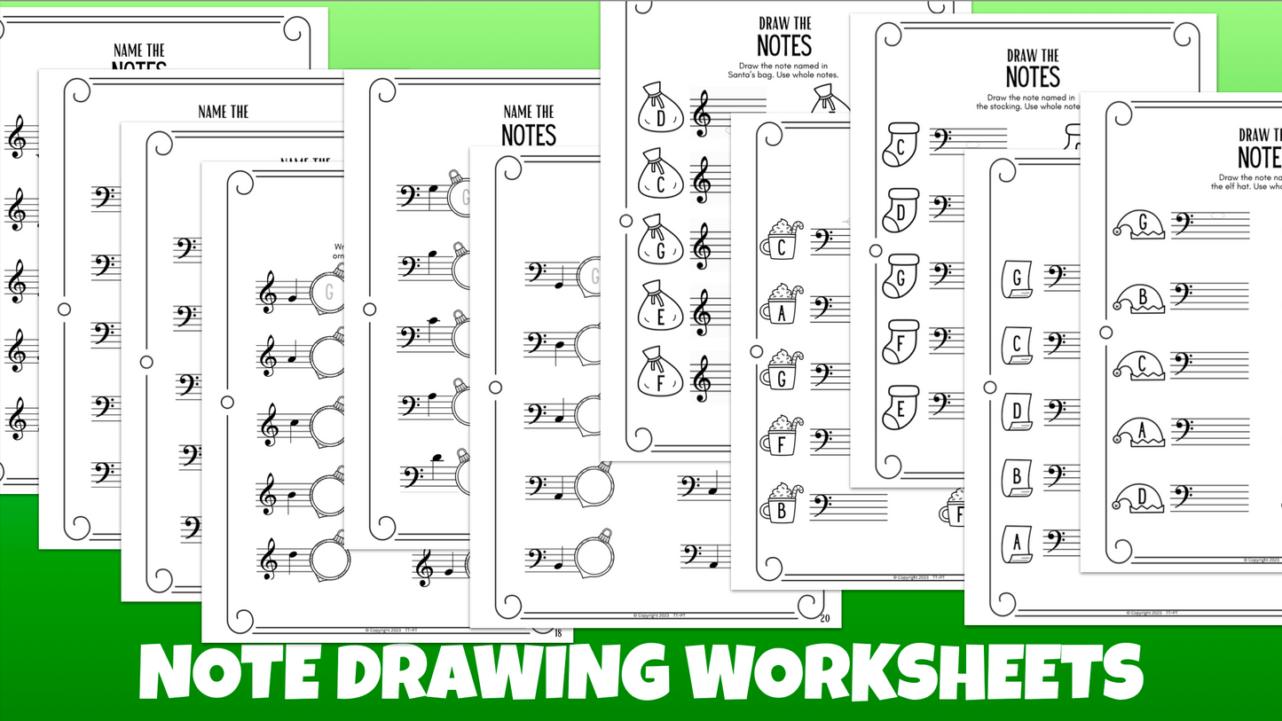 Christmas Music Theory Worksheets