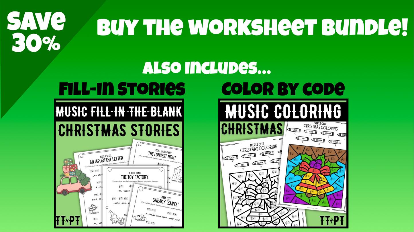 Christmas Music Theory Worksheets