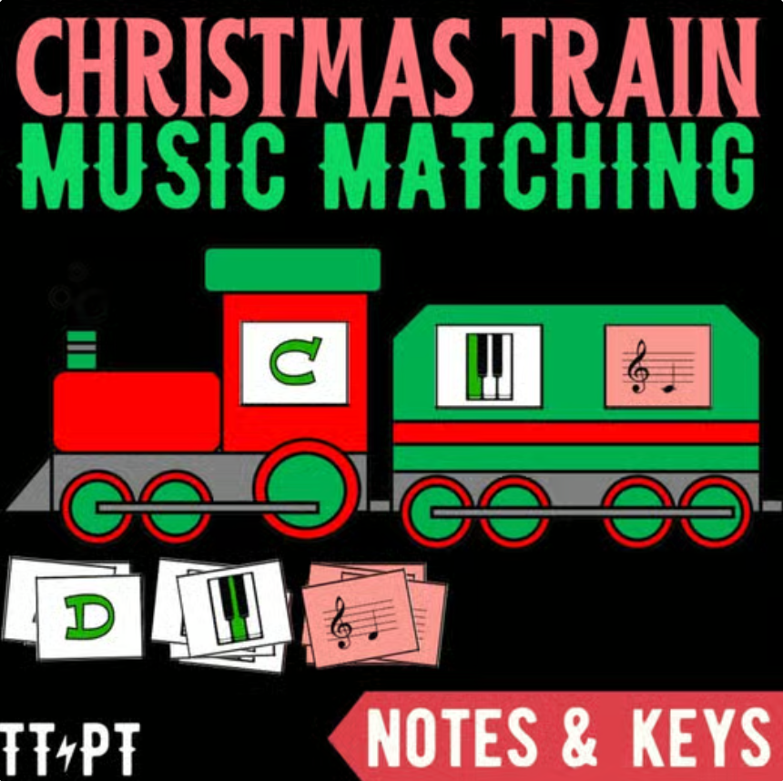 Christmas Train Puzzles Set 1: Notes & Key Names