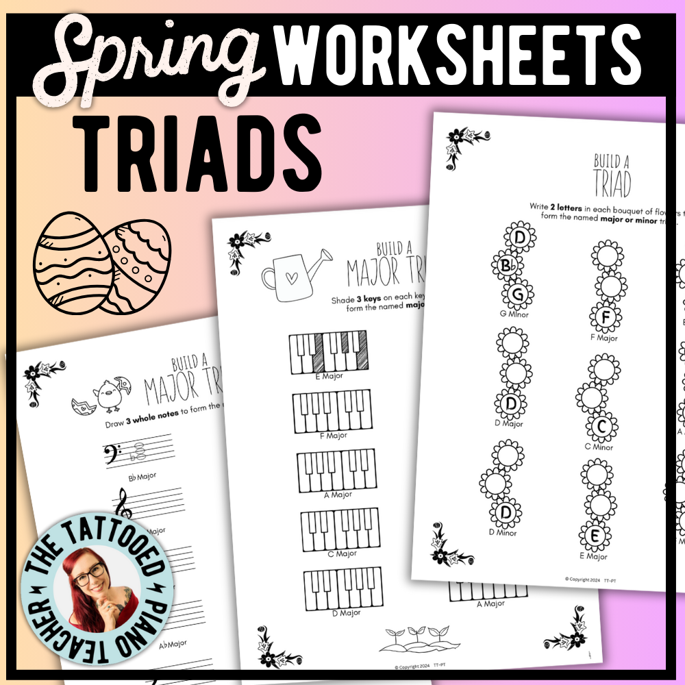Spring TRIADS Music Worksheets