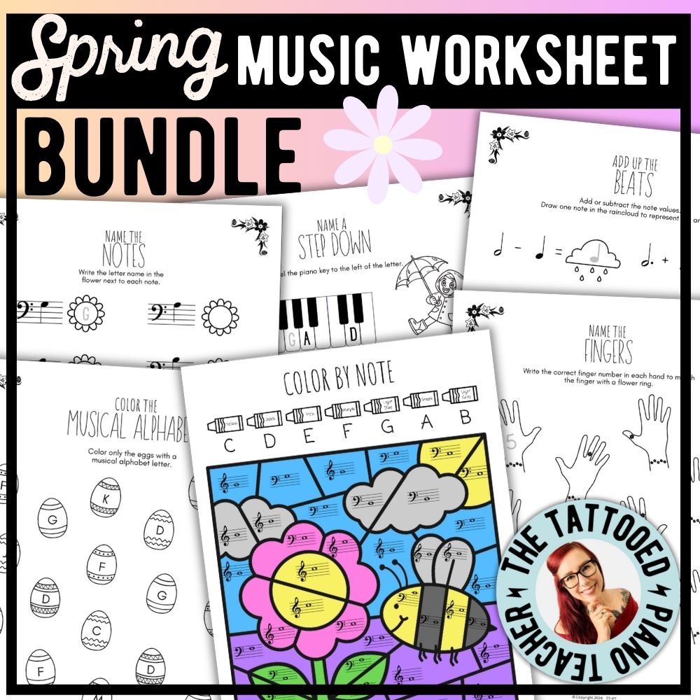 Spring Music Worksheets BUNDLE