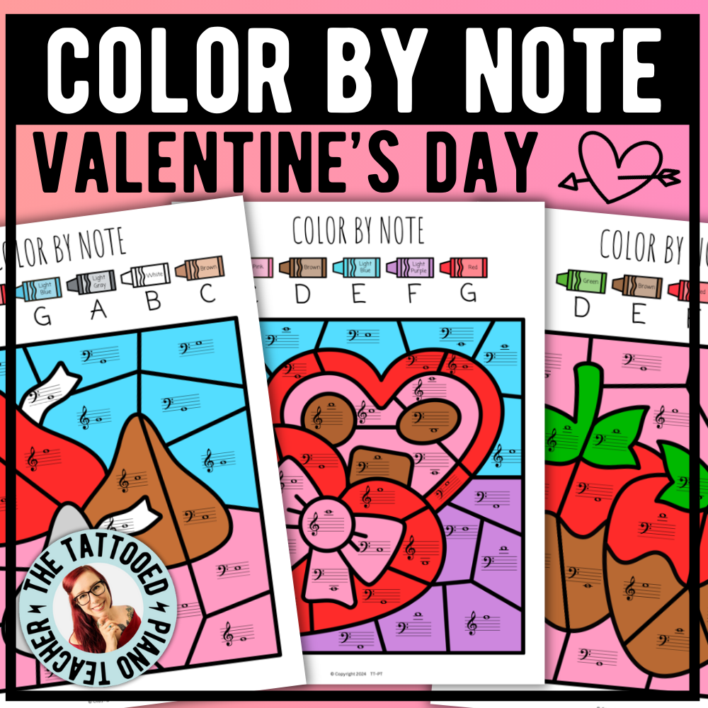 Valentine's Day Color By Note