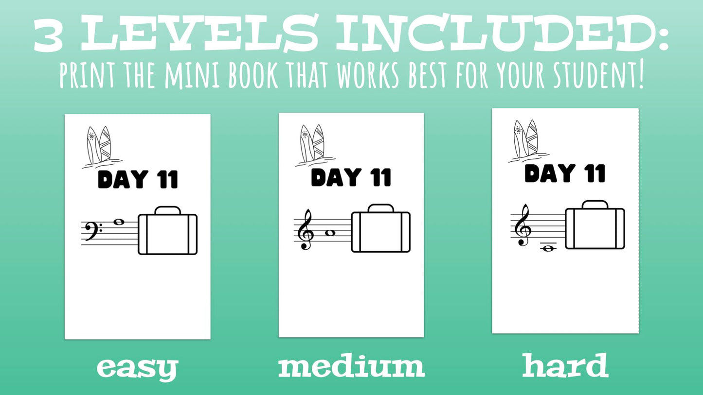 August Note A Day Mini Book