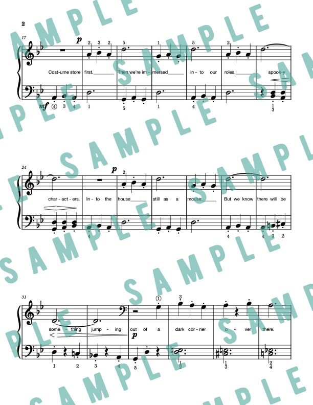 To the Haunted House - Late Elementary Piano Solo Sheet Music