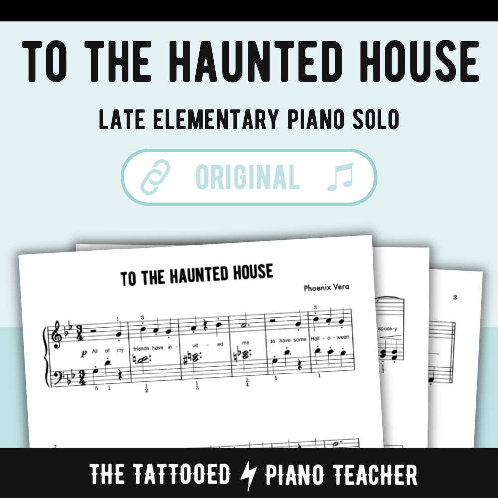 To the Haunted House - Late Elementary Piano Solo Sheet Music