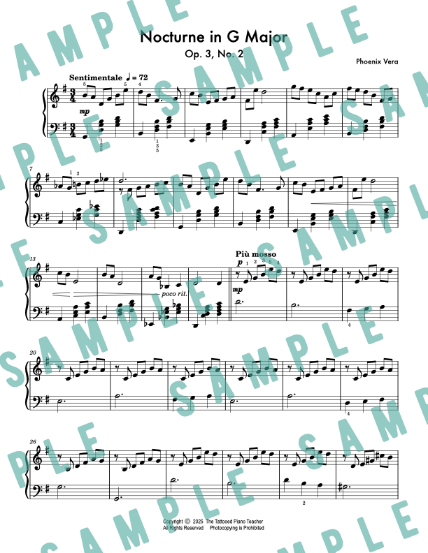 Three Nocturnes Op. 3