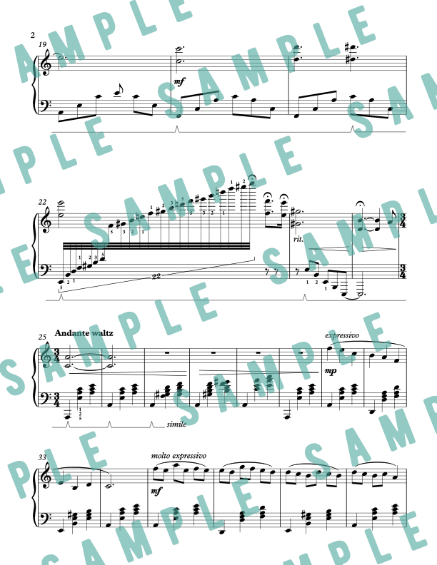 Nocturne No. 3 in A Minor - Early Advanced Original Piano Solo Sheet Music