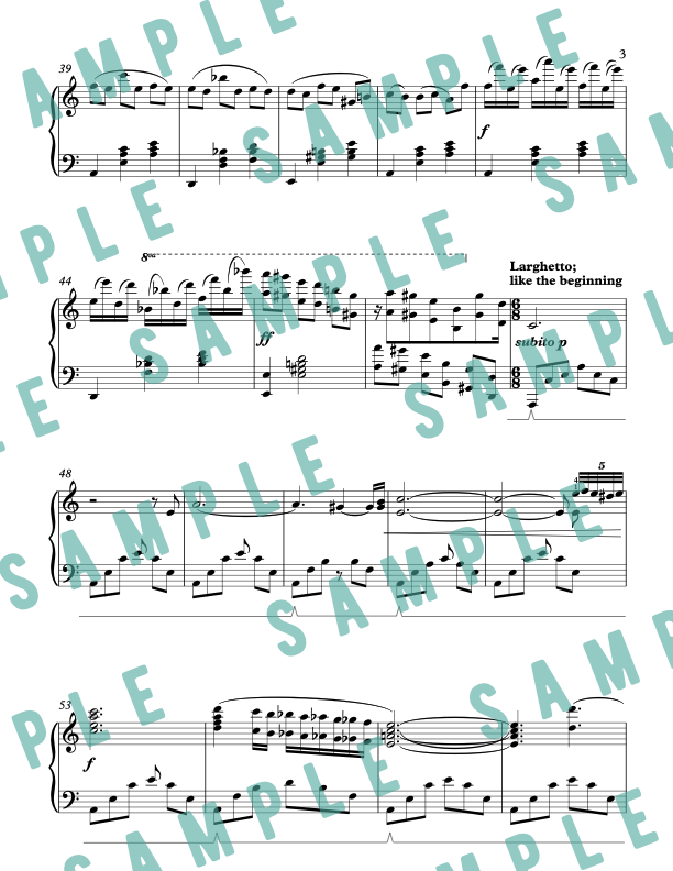 Nocturne No. 3 in A Minor - Early Advanced Original Piano Solo Sheet Music