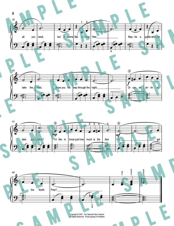 How Do You Get to the North Pole? - Christmas Elementary Piano Solo Sheet Music