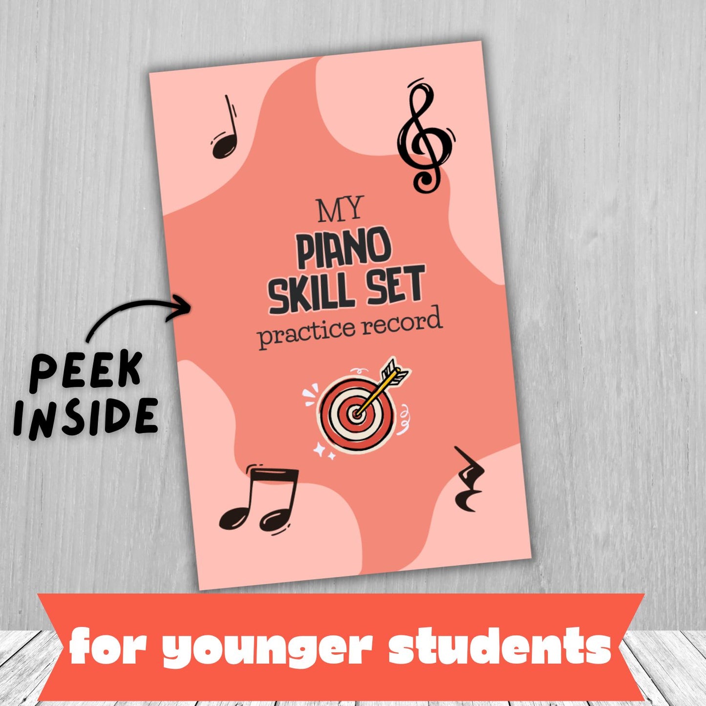 My First Piano Skill Set Practice Record Book