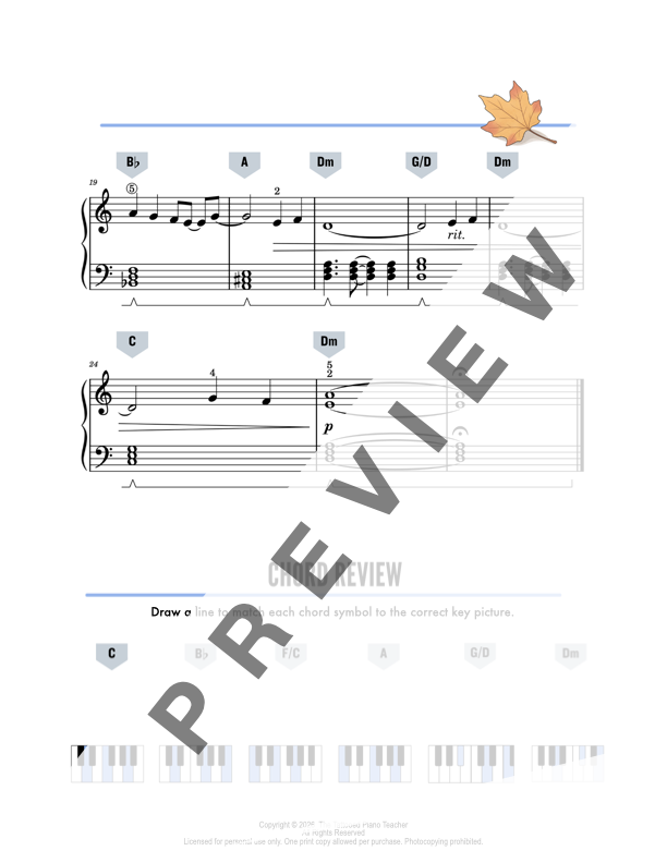 Remembering - Late Elementary Original Piano Solo Lead Sheet Music