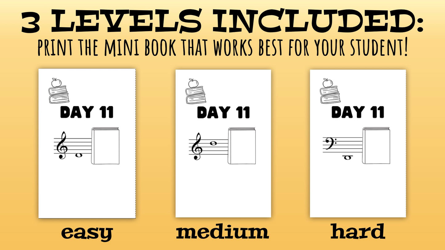 September Note A Day Mini Book
