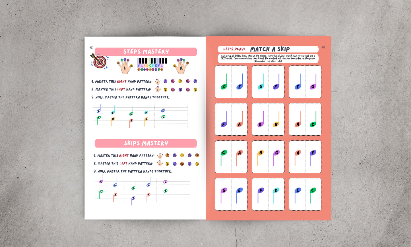 Piano Skill Set Pre-Reading Technique Book for Beginners