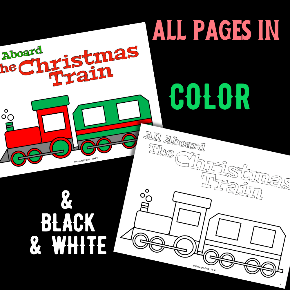 Christmas Train Puzzles Set 1: Notes & Key Names