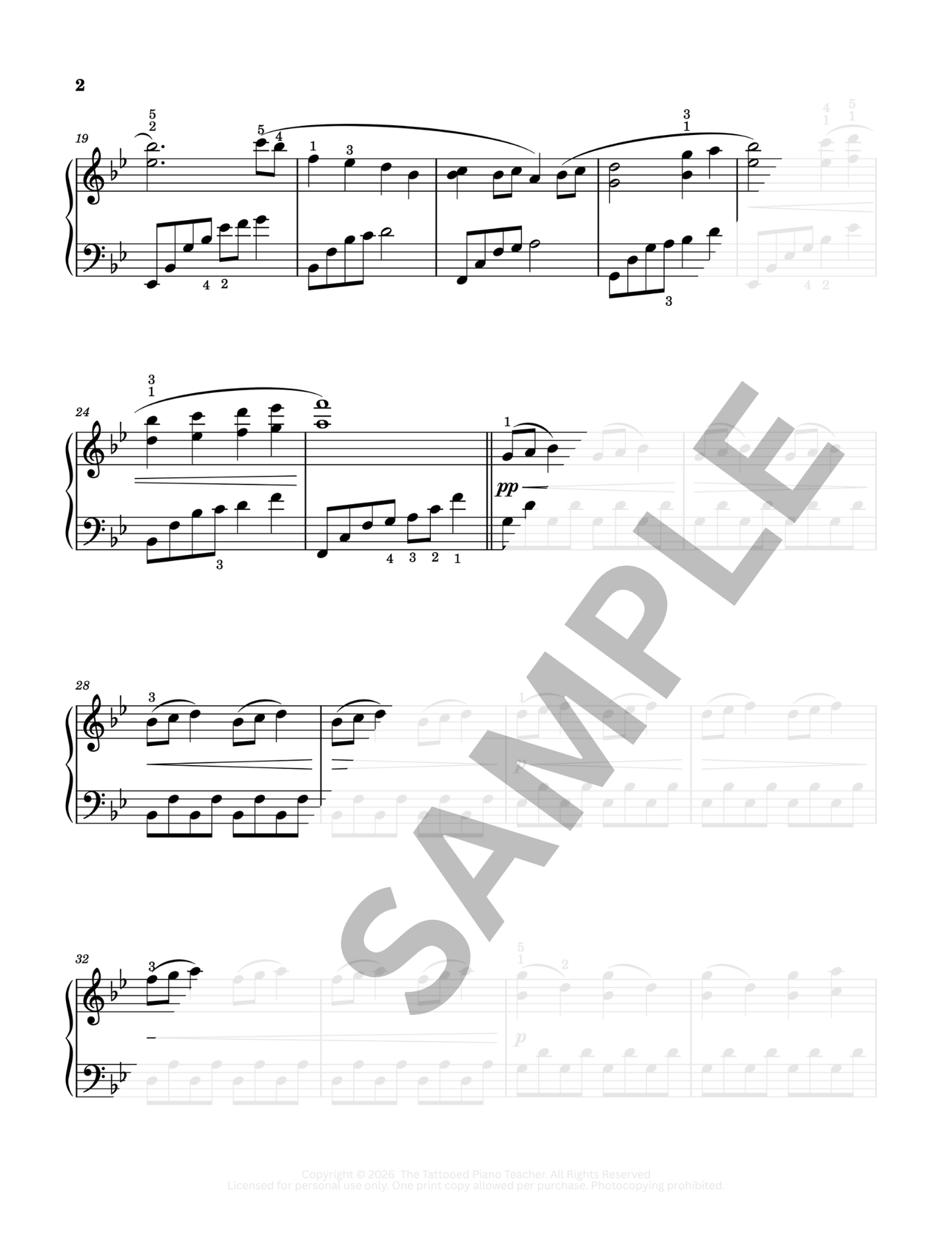 For the Way is Long - Level 5 Intermediate Original Fantasy Piano Solo Sheet Music